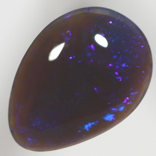 SOLID BLACK CRYSTAL OPAL Bright peacock purple blue 